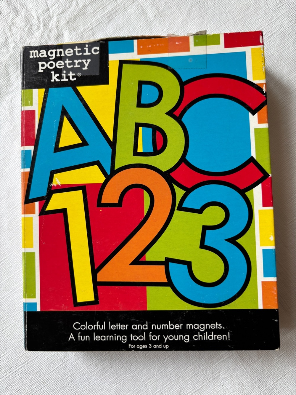 Magnetic Poetry Kit ABC 123 Colorful Letter & Number Magnets - Multicolor